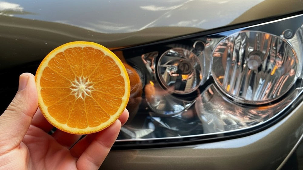 Cloudy Headlights? Try This Simple Orange & Baking Soda Hack!